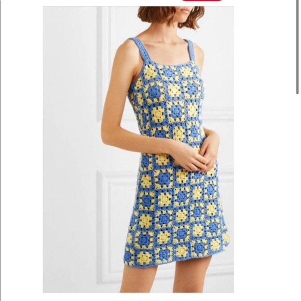 Staud Turbo crochet cotton mini dress NWT Size XS